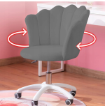 Krzesło/fotel biurowy dla gabinetu, pracowni, kosmetyczne FLOWERS szary