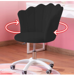 Krzesło/fotel biurowy do pracowni, gabinetu, salonu kosmetycznego FLOWERS Czarny