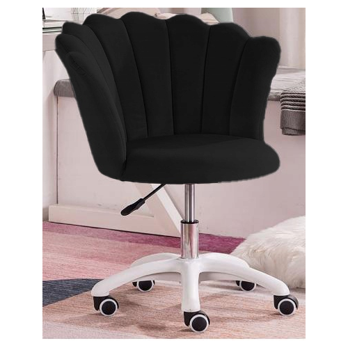 Krzesło/fotel biurowy do pracowni, gabinetu, salonu kosmetycznego FLOWERS Czarny