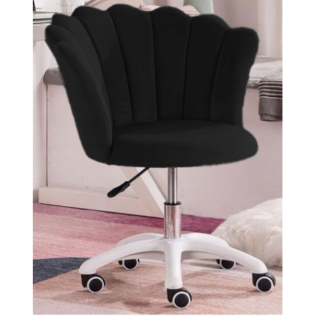 Krzesło/fotel biurowy do pracowni, gabinetu, salonu kosmetycznego FLOWERS Czarny
