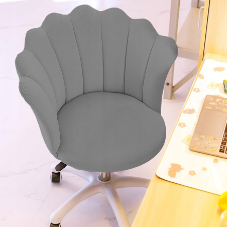 Krzesło/fotel biurowy dla gabinetu, pracowni, kosmetyczne FLOWERS szary