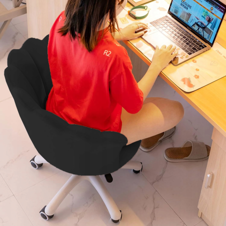 Krzesło/fotel biurowy do pracowni, gabinetu, salonu kosmetycznego FLOWERS Czarny