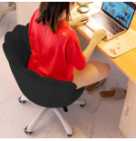 Krzesło/fotel biurowy do pracowni, gabinetu, salonu kosmetycznego FLOWERS Czarny