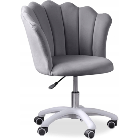 Krzesło/fotel biurowy dla gabinetu, pracowni, kosmetyczne FLOWERS szary