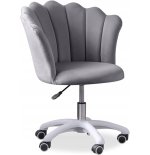 Krzesło/fotel biurowy dla gabinetu, pracowni, kosmetyczne FLOWERS szary