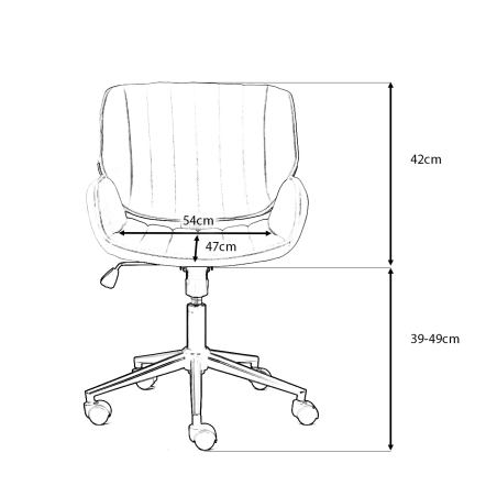 FOTEL Obrotowy, regulowany Tores szary do Pracowni, biura, salonu