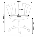 Krzesło/fotel biurowy do pracowni, salonu kosmetycznego FLOWERS Czarny BL