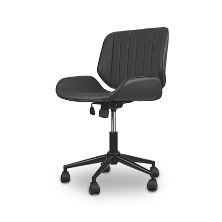 FOTEL Obrotowy, regulowany Tores Eco skóra szary do Pracowni, biura, salonu