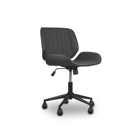 FOTEL Obrotowy, regulowany Tores Eco skóra szary do Pracowni, biura, salonu