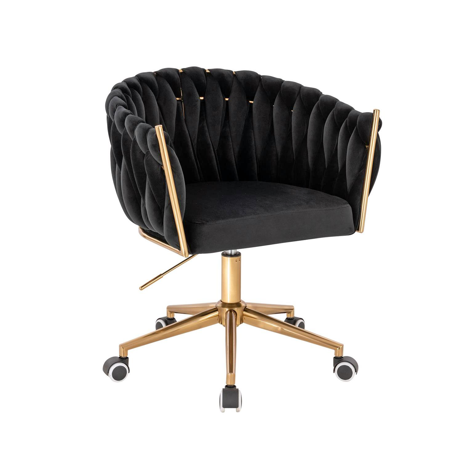 Krzesło obrotowe, fotel do salonu IMPERIA PLUS welur czarny