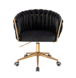 Krzesło obrotowe, fotel do salonu IMPERIA PLUS welur czarny
