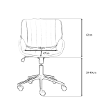 FOTEL Obrotowy, regulowany Tores Eco skóra szary do Pracowni, biura, salonu