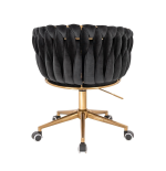 Krzesło obrotowe, fotel do salonu IMPERIA PLUS welur czarny