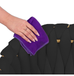 Krzesło obrotowe, fotel do salonu IMPERIA PLUS welur czarny