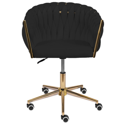 Krzesło obrotowe, fotel do salonu IMPERIA PLUS welur czarny