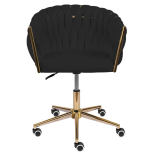 Krzesło obrotowe, fotel do salonu IMPERIA PLUS welur czarny