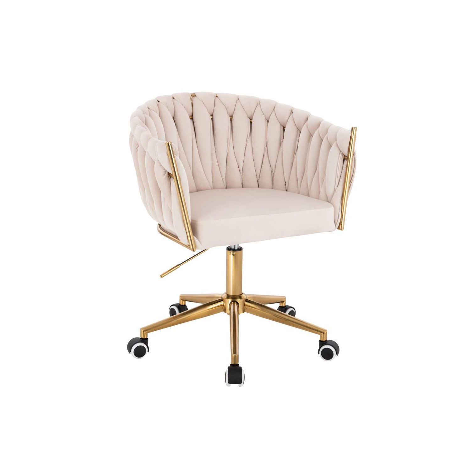 Krzesło obrotowe, fotel do salonu IMPERIA PLUS welur beżowy