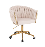 Krzesło obrotowe, fotel do salonu IMPERIA PLUS welur beżowy