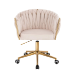 Krzesło obrotowe, fotel do salonu IMPERIA PLUS welur beżowy