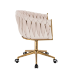 Krzesło obrotowe, fotel do salonu IMPERIA PLUS welur beżowy