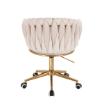 Krzesło obrotowe, fotel do salonu IMPERIA PLUS welur beżowy
