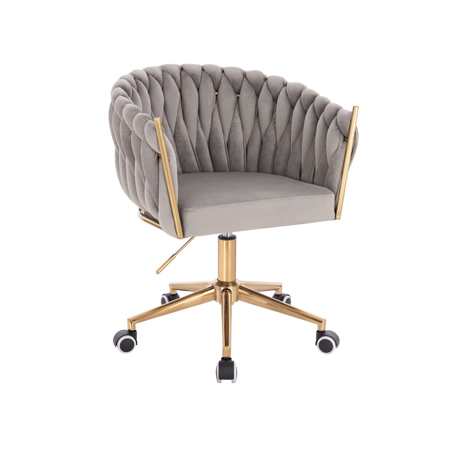 Krzesło obrotowe, fotel do salonu IMPERIA PLUS welur szary