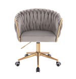 Krzesło obrotowe, fotel do salonu IMPERIA PLUS welur szary