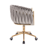 Krzesło obrotowe, fotel do salonu IMPERIA PLUS welur szary