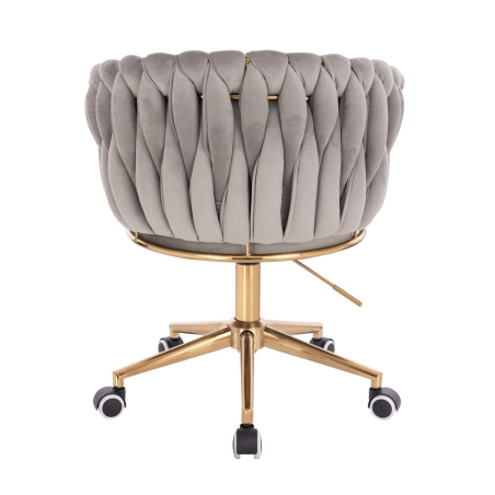 Krzesło obrotowe, fotel do salonu IMPERIA PLUS welur szary