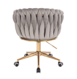 Krzesło obrotowe, fotel do salonu IMPERIA PLUS welur szary