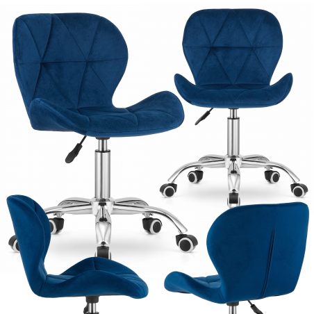 Krzesło obrotowe RIVELLO velvet - granat