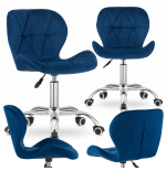 Krzesło obrotowe RIVELLO velvet - granat