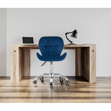 Krzesło obrotowe RIVELLO velvet - granat