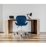 Krzesło obrotowe RIVELLO velvet - granat