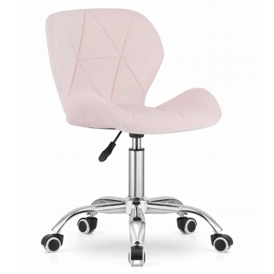 Krzesło obrotowe RIVELLO VELVET LIGHT PINK