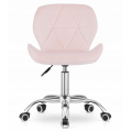 Krzesło obrotowe RIVELLO VELVET LIGHT PINK