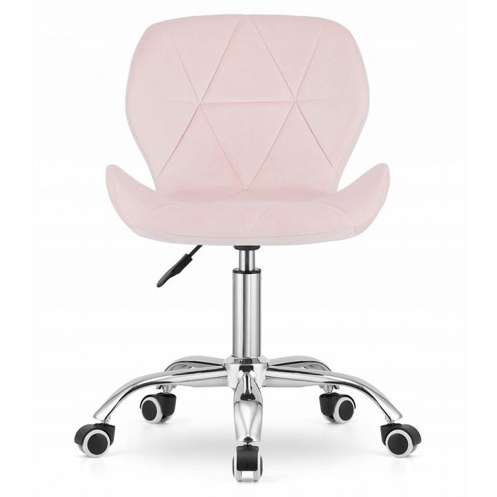 Krzesło obrotowe RIVELLO VELVET LIGHT PINK