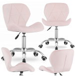 Krzesło obrotowe RIVELLO VELVET LIGHT PINK