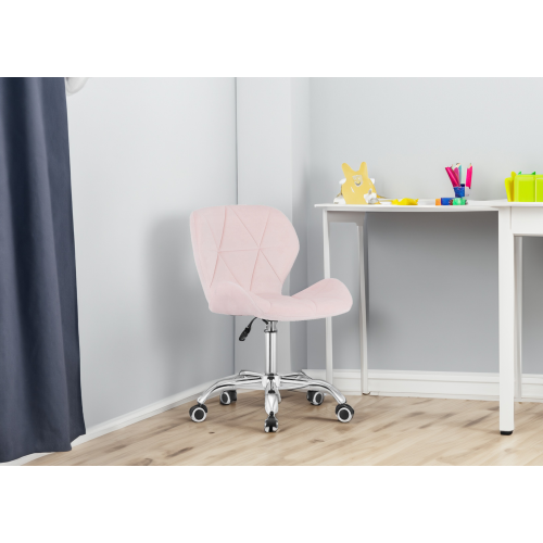 Krzesło obrotowe RIVELLO VELVET LIGHT PINK