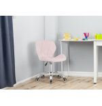 Krzesło obrotowe RIVELLO VELVET LIGHT PINK