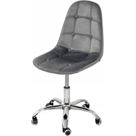 Krzesło biurowe, obrotowe, do biurka,gabinetu regulowane VIENA velvet szare
