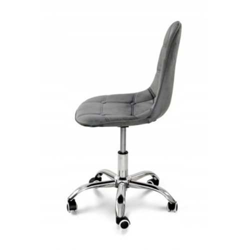 Krzesło biurowe, obrotowe, do biurka,gabinetu regulowane VIENA velvet szare