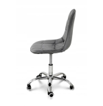 Krzesło biurowe, obrotowe, do biurka,gabinetu regulowane VIENA velvet szare