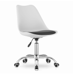 Krzesło obrotowe VIENA - biało-czarne