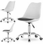 Krzesło obrotowe VIENA - biało-czarne