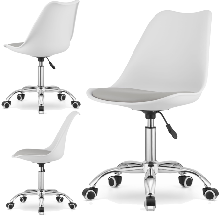 Krzesło obrotowe VIENA - biało-szare