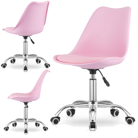 Krzesło obrotowe VIENA - róż