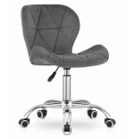 Krzesło obrotowe RIVELLO velvet - ciemnoszare