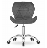 Krzesło obrotowe RIVELLO velvet - ciemnoszare