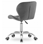 Krzesło obrotowe RIVELLO velvet - ciemnoszare